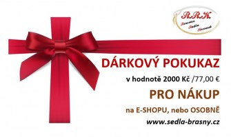 Dárkový poukaz v hodnotě 2000 Kč /77 Eur